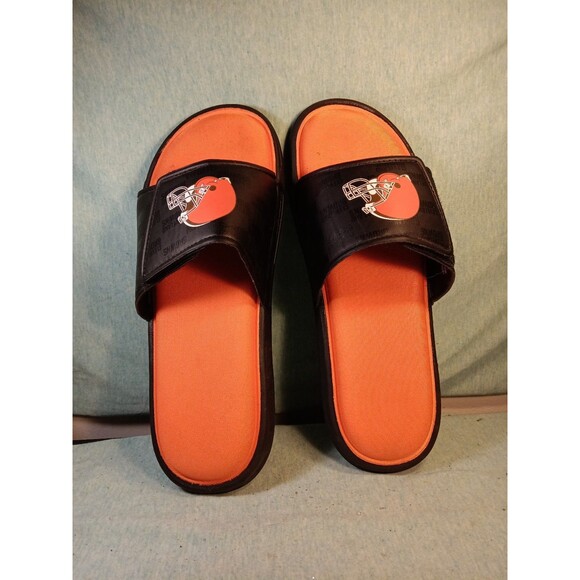 Cleveland Browns NFL Men's Foam Sport Slide On Sandals  Sz 11/12 - Picture 1 of 5